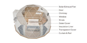 3m dome tent glamping