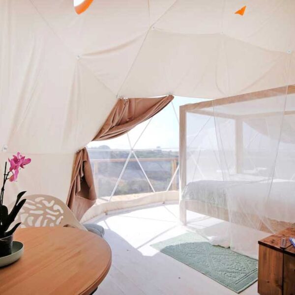 geodesic dome home glamping