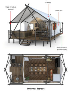 luxury safari tent camping woody safari tent (复制)